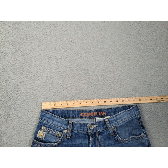Cinch Ian Jeans Mens 33x32 (Measures 31x30) Slim Boot Western Blue - Picture 6 of 16